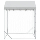 vidaXL Dog Kennel with Roof 2x2x2.5 m Galvanized Steel Silver