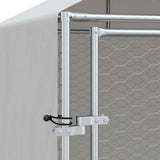 vidaXL Hondenkennel met dak 2x2x2,5 m gegalvaniseerd staal zilver
