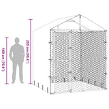 vidaXL Hondenkennel met dak 2x2x2,5 m gegalvaniseerd staal zilver