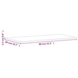 vidaXL Tafelblad rechthoekig 80x40x1,5 cm massief beukenhout
