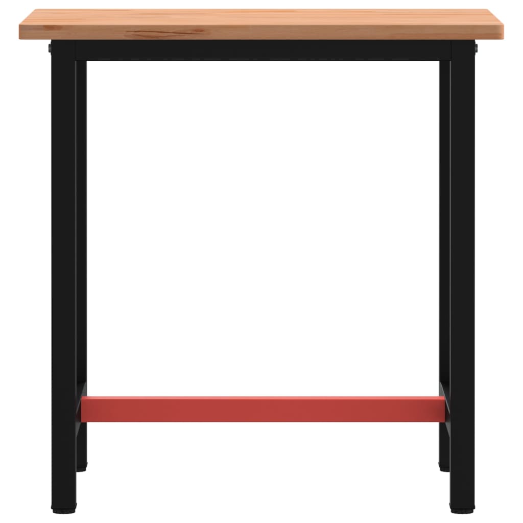 vidaXL Werkbank 80x55x81,5 cm massief beukenhout en metaal