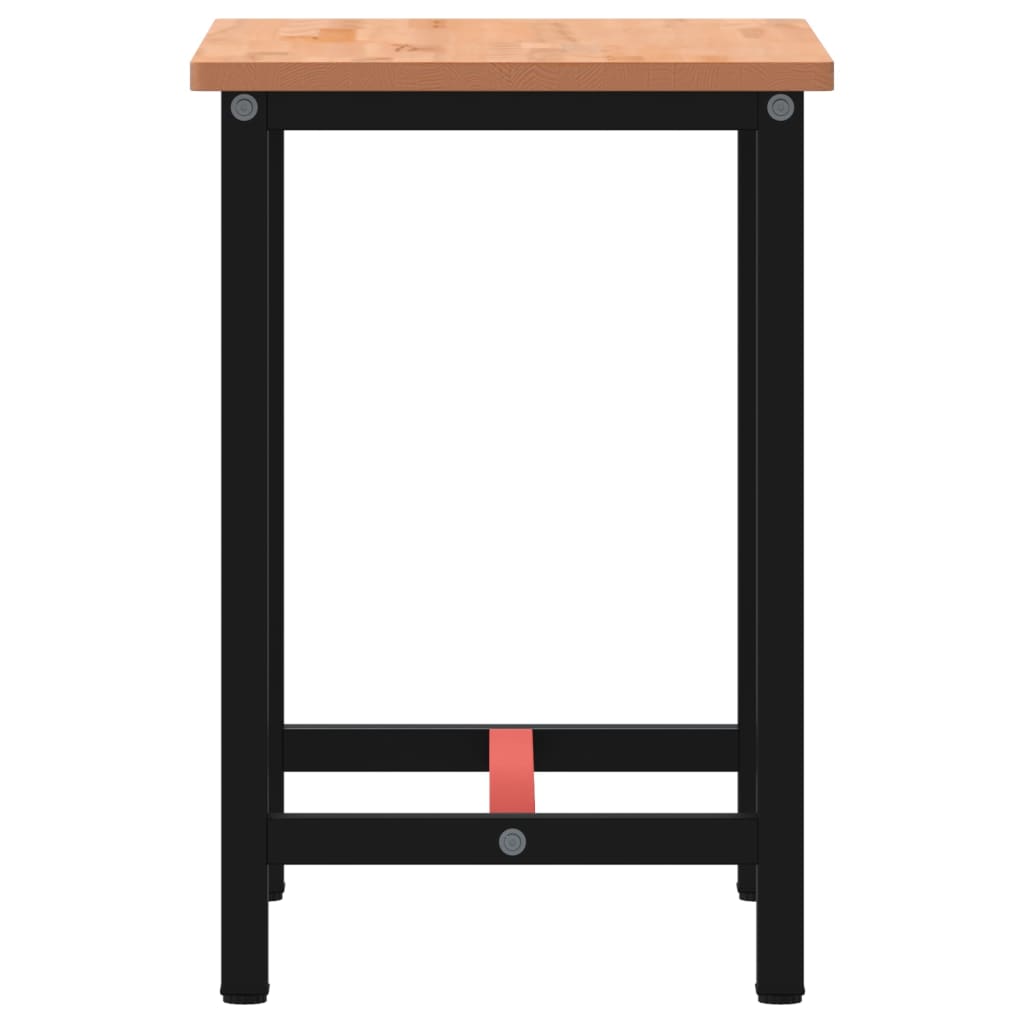vidaXL Werkbank 80x55x81,5 cm massief beukenhout en metaal