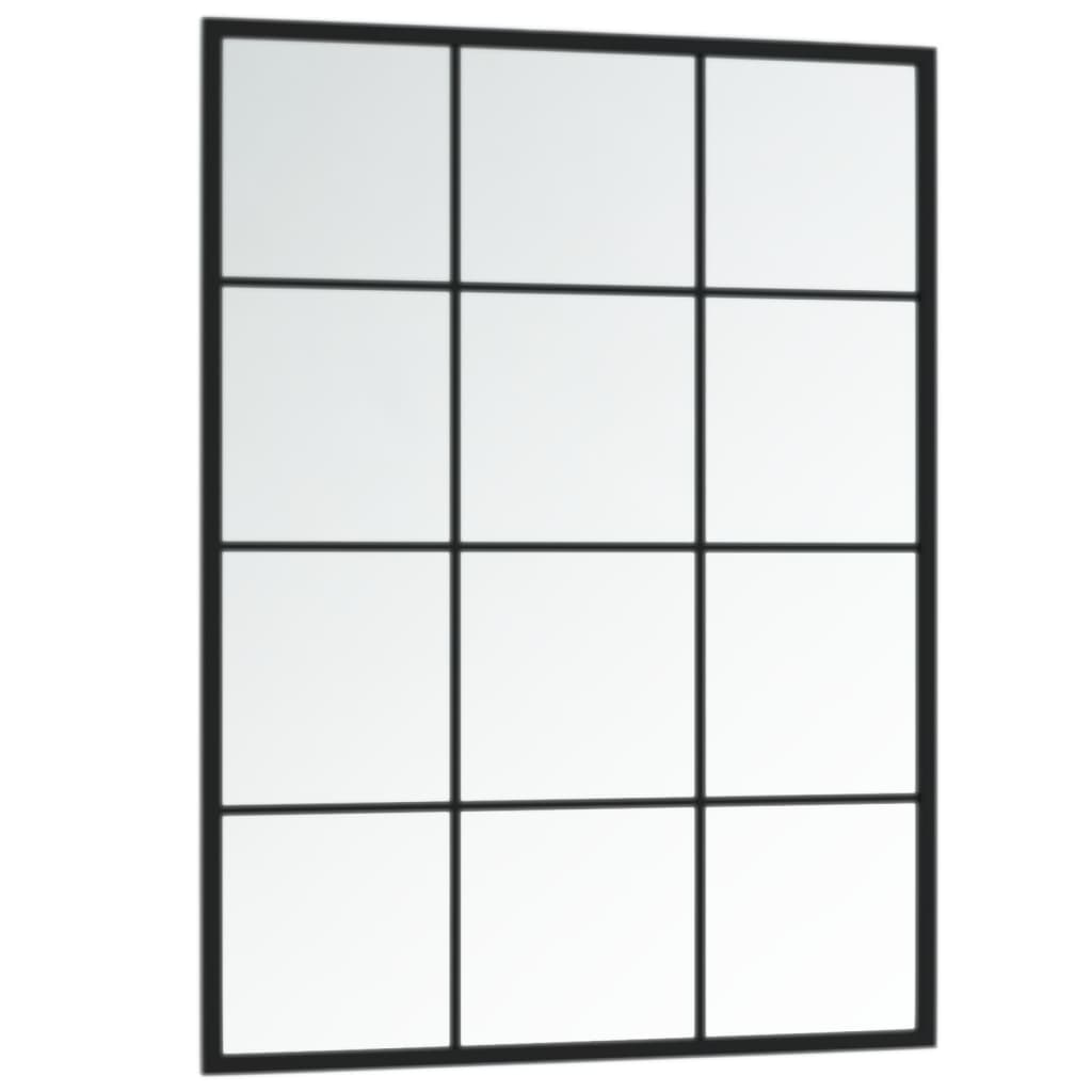 vidaXL Wandspiegels 2 st 80x60 cm metaal zwart
