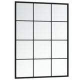 vidaXL Wandspiegels 2 st 80x60 cm metaal zwart