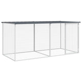 vidaXL Chicken Coop with Roof Anthracite 203x98x90 cm Galvanized Steel