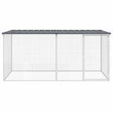 vidaXL Chicken Coop with Roof Anthracite 203x98x90 cm Galvanized Steel