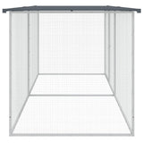 vidaXL Chicken Coop with Roof Anthracite 203x98x90 cm Galvanized Steel