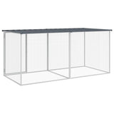 vidaXL Chicken Coop with Roof Anthracite 203x98x90 cm Galvanized Steel