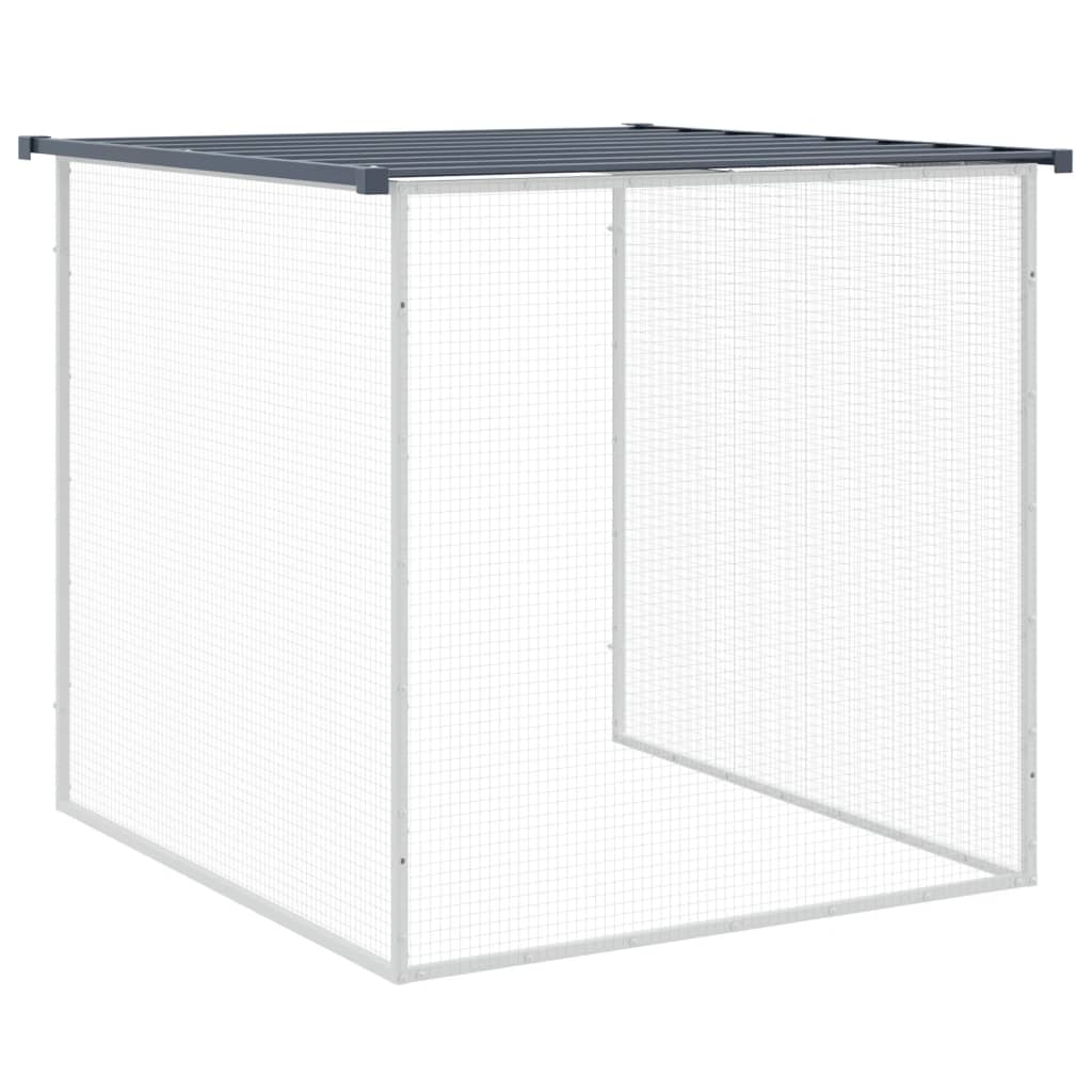vidaXL Chicken Coop with Roof Anthracite 203x98x90 cm Galvanized Steel