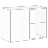 vidaXL Hondenhok avec ren 214x253x181 cm acier galvanisé antraciet
