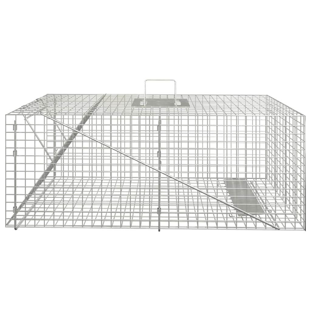 vidaXL Animal Trap 64.5x25x26.5 cm Galvanized Iron