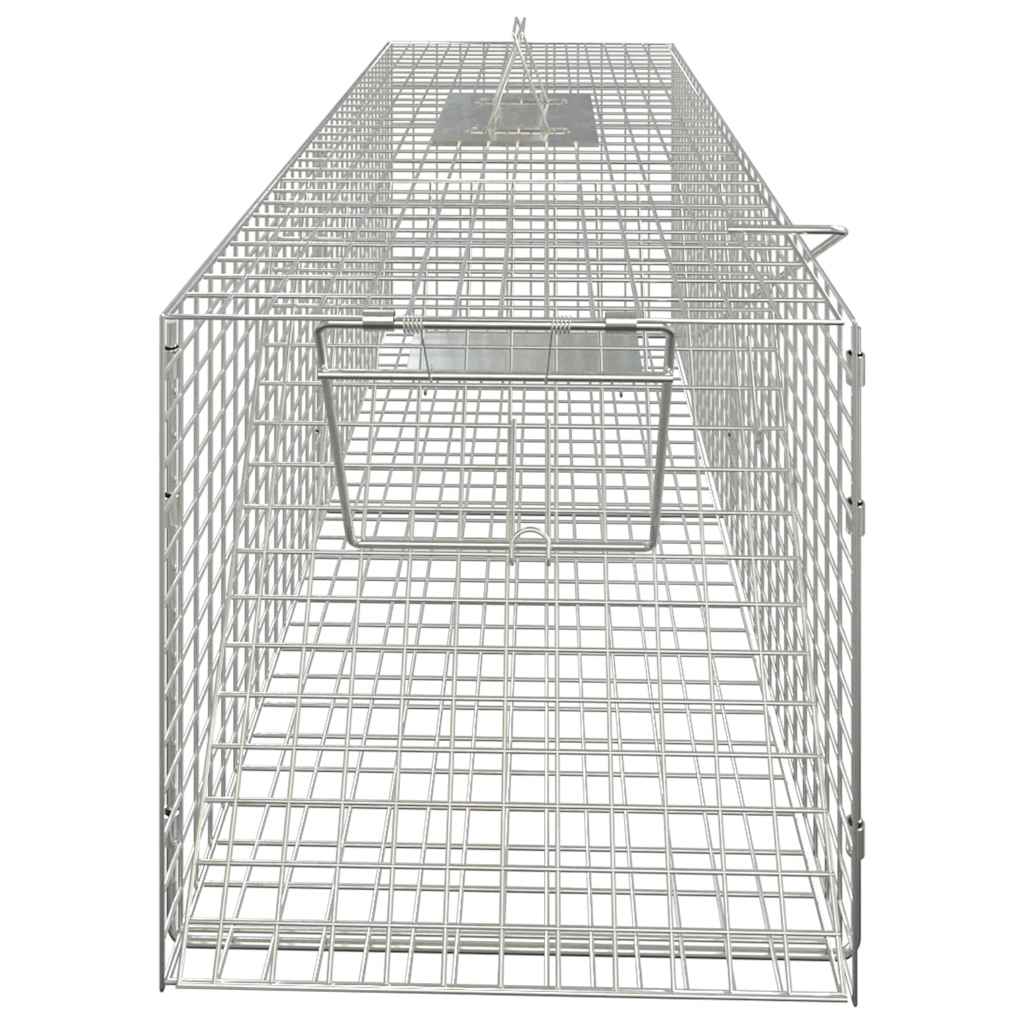 vidaXL Animal Trap 64.5x25x26.5 cm Galvanized Iron