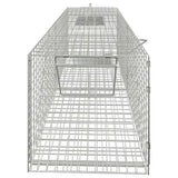 vidaXL Animal Trap 64.5x25x26.5 cm Galvanized Iron