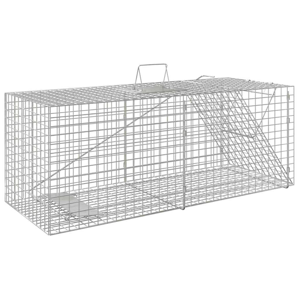 vidaXL Animal Trap 64.5x25x26.5 cm Galvanized Iron