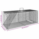 vidaXL Animal Trap 64.5x25x26.5 cm Galvanized Iron