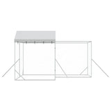 vidaXL Hondenkennel met dak 4x4x2,5 m gegalvaniseerd staal zilver