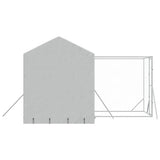 vidaXL Dog Kennel with Roof 4x4x2.5 m Galvanized Steel Silver