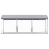 vidaXL Hondenkennel met dak 2x6x2,5 m gegalvaniseerd staal zilver