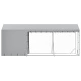 vidaXL Hondenkennel met dak 2x6x2,5 m gegalvaniseerd staal zilverkleur