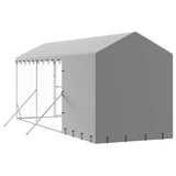 vidaXL Hondenkennel met dak 2x6x2,5 m gegalvaniseerd staal zilverkleur