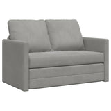 vidaXL Sofa bed floor model 2-in-1 122x204x55 cm velvet light grey