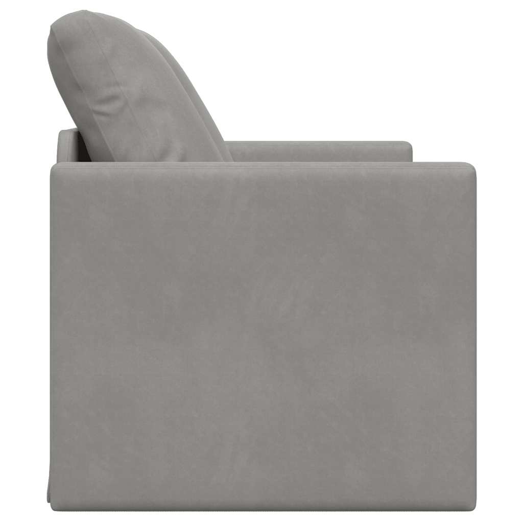 vidaXL Sofa bed floor model 2-in-1 122x204x55 cm velvet light grey