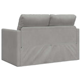 vidaXL Sofa bed floor model 2-in-1 122x204x55 cm velvet light grey