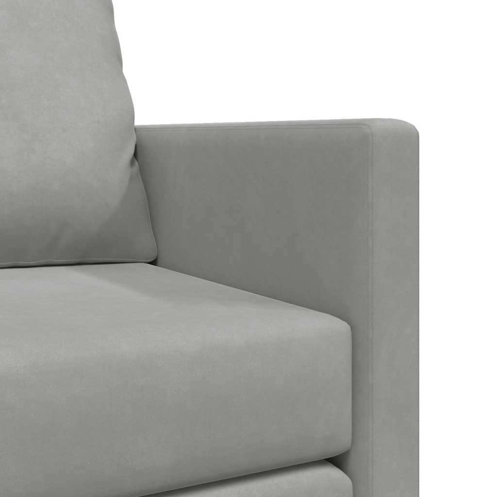vidaXL Sofa bed floor model 2-in-1 122x204x55 cm velvet light grey