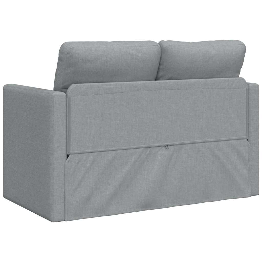 vidaXL Slaapbank vloermodel 2-in-1 112x174x55 cm stof lichtgrijs