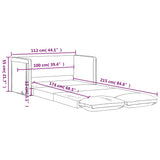 vidaXL Slaapbank vloermodel 2-in-1 112x174x55 cm kunstleer zwart