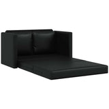 vidaXL Slaapbank vloermodel 2-in-1 112x174x55 cm kunstleer zwart