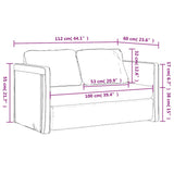 vidaXL Slaapbank vloermodel 2-in-1 112x174x55 cm kunstleer zwart