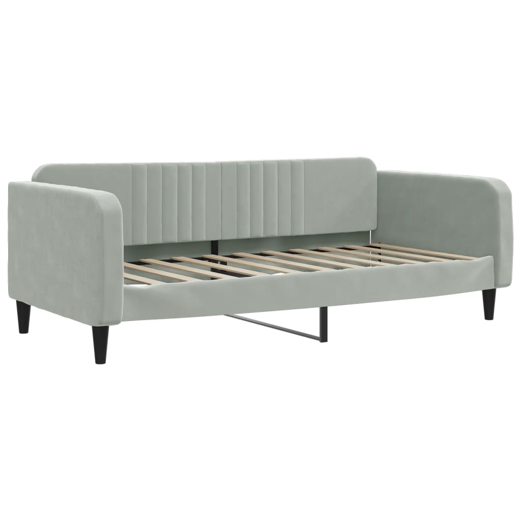 vidaXL Canapé-lit 100x190 cm velours gris clair