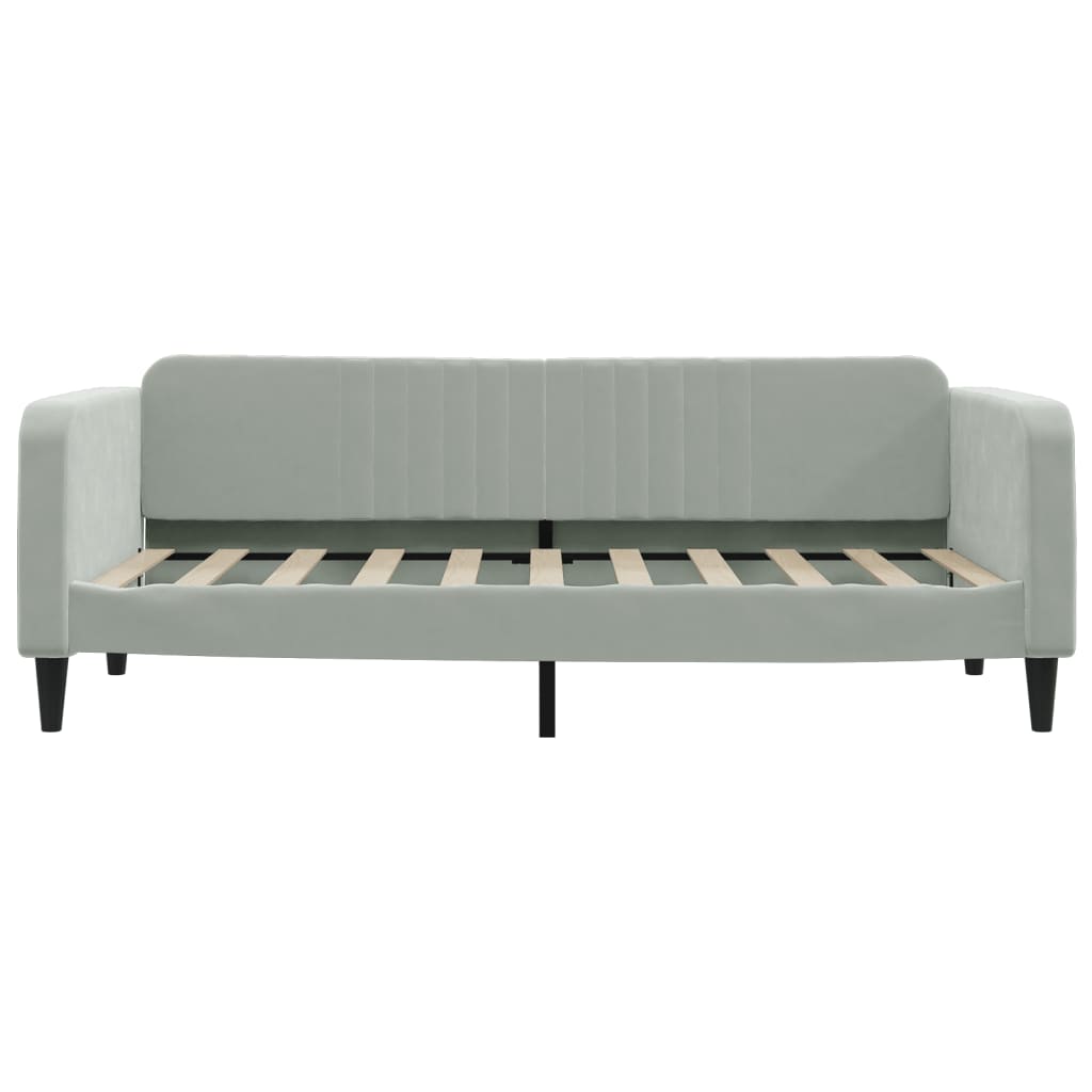 vidaXL Canapé-lit 100x190 cm velours gris clair