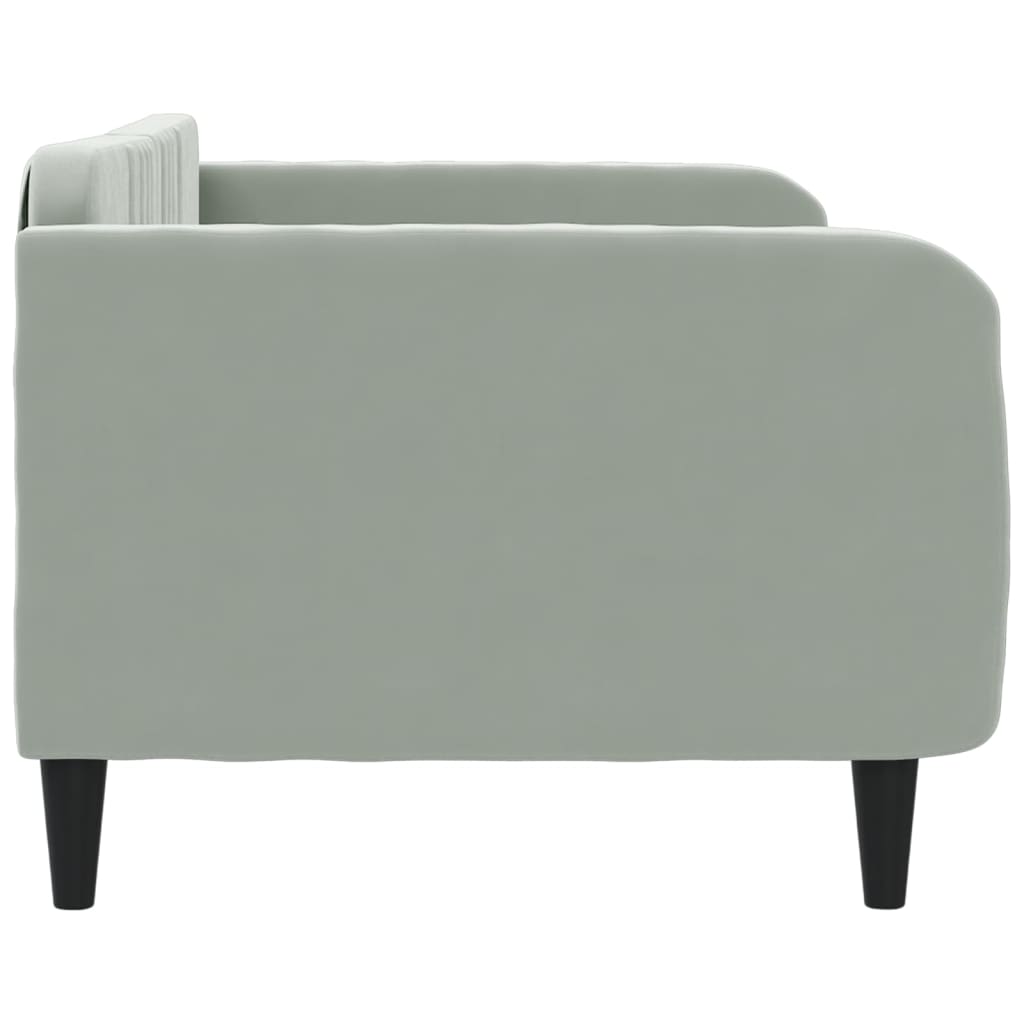 vidaXL Canapé-lit 100x190 cm velours gris clair