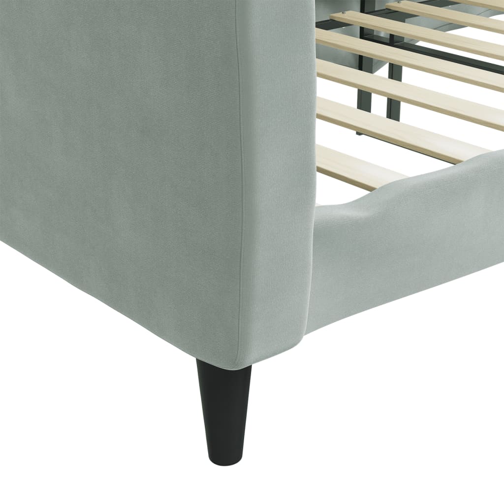vidaXL Canapé-lit 100x190 cm velours gris clair