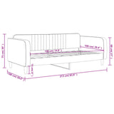 vidaXL Canapé-lit 100x190 cm velours gris clair