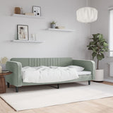 vidaXL Canapé-lit 100x190 cm velours gris clair