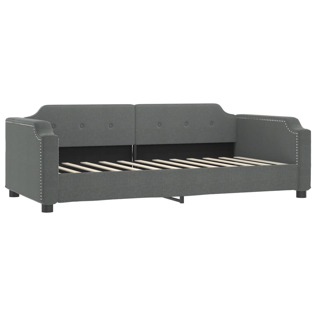 vidaXL Canapé-lit 100x190 cm tissu gris foncé