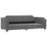 vidaXL Canapé-lit 100x190 cm tissu gris foncé