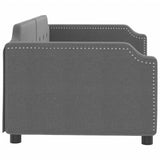 vidaXL Canapé-lit 100x190 cm tissu gris foncé