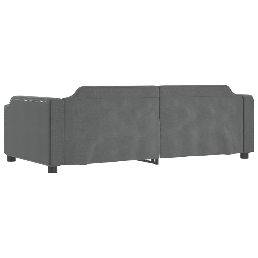 vidaXL Canapé-lit 100x190 cm tissu gris foncé