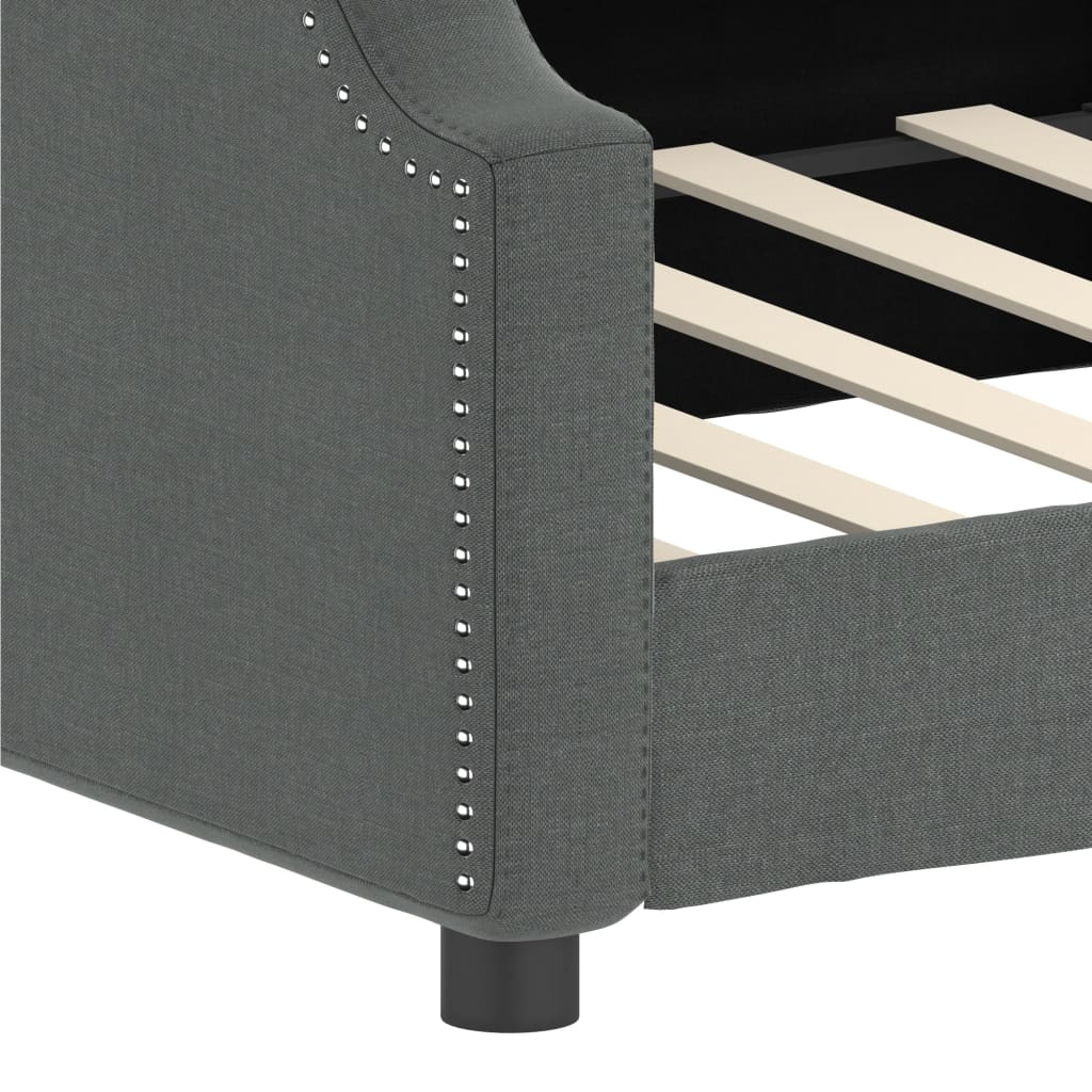 vidaXL Canapé-lit 100x190 cm tissu gris foncé