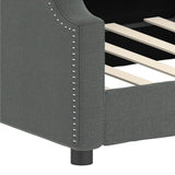 vidaXL Canapé-lit 100x190 cm tissu gris foncé