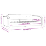 vidaXL Canapé-lit 100x190 cm tissu gris foncé