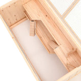 vidaXL Hamsterkooi 104x52x54 cm massief vurenhout