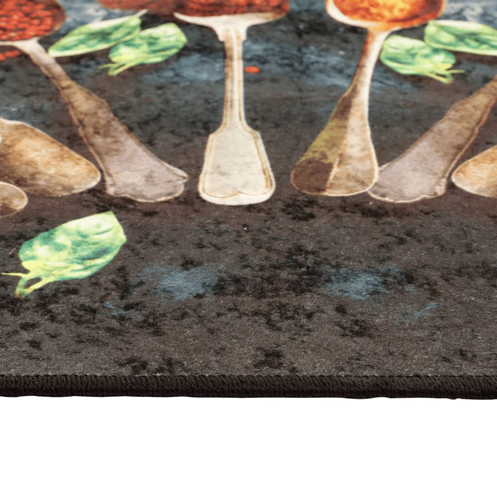 vidaXL Kitchen mat washable non-slip 60x180 cm multicolour
