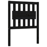 vidaXL Bedframe met hoofdbord massief hout zwart
