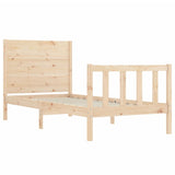 vidaXL Bedframe met hoofdbord massief hout