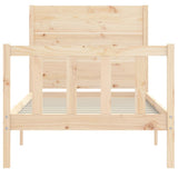vidaXL Bedframe met hoofdbord massief hout